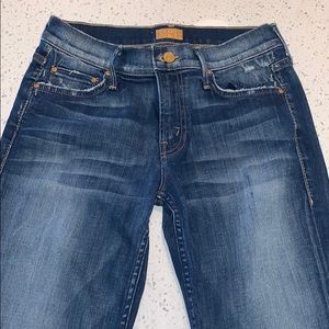 MOTHER The Dropout Cropped Boyfriend Jeans